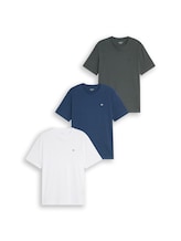 Nicht ausgewählt, Basic T-Shirts im 3er-Pack von Tom Tailor, grün