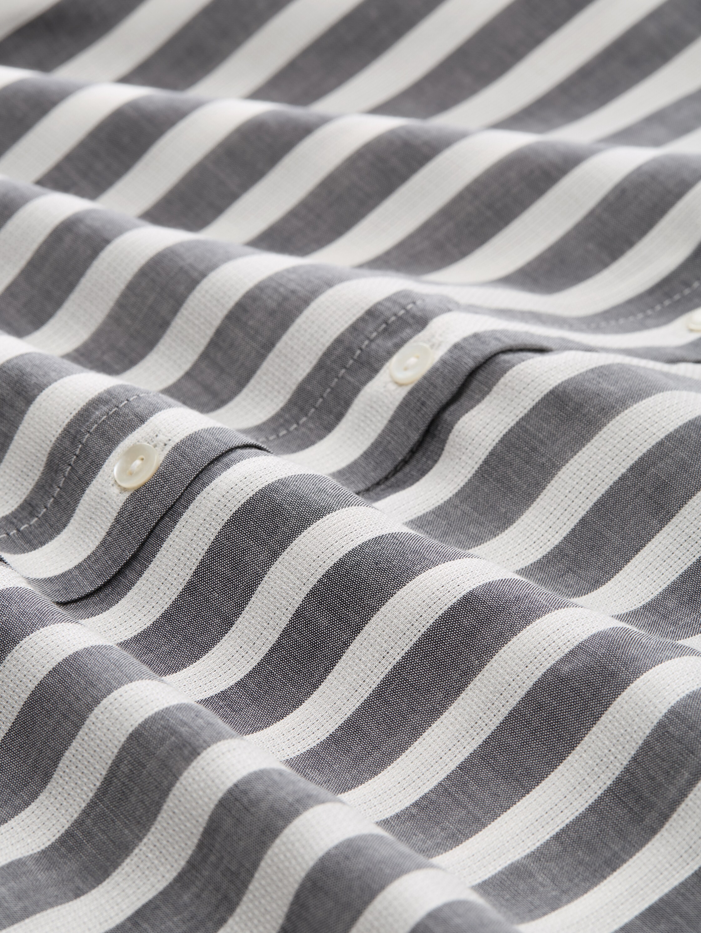 Loose Fit Bluse mit Streifenmuster - offwhite_navy_vertical_stripe - 