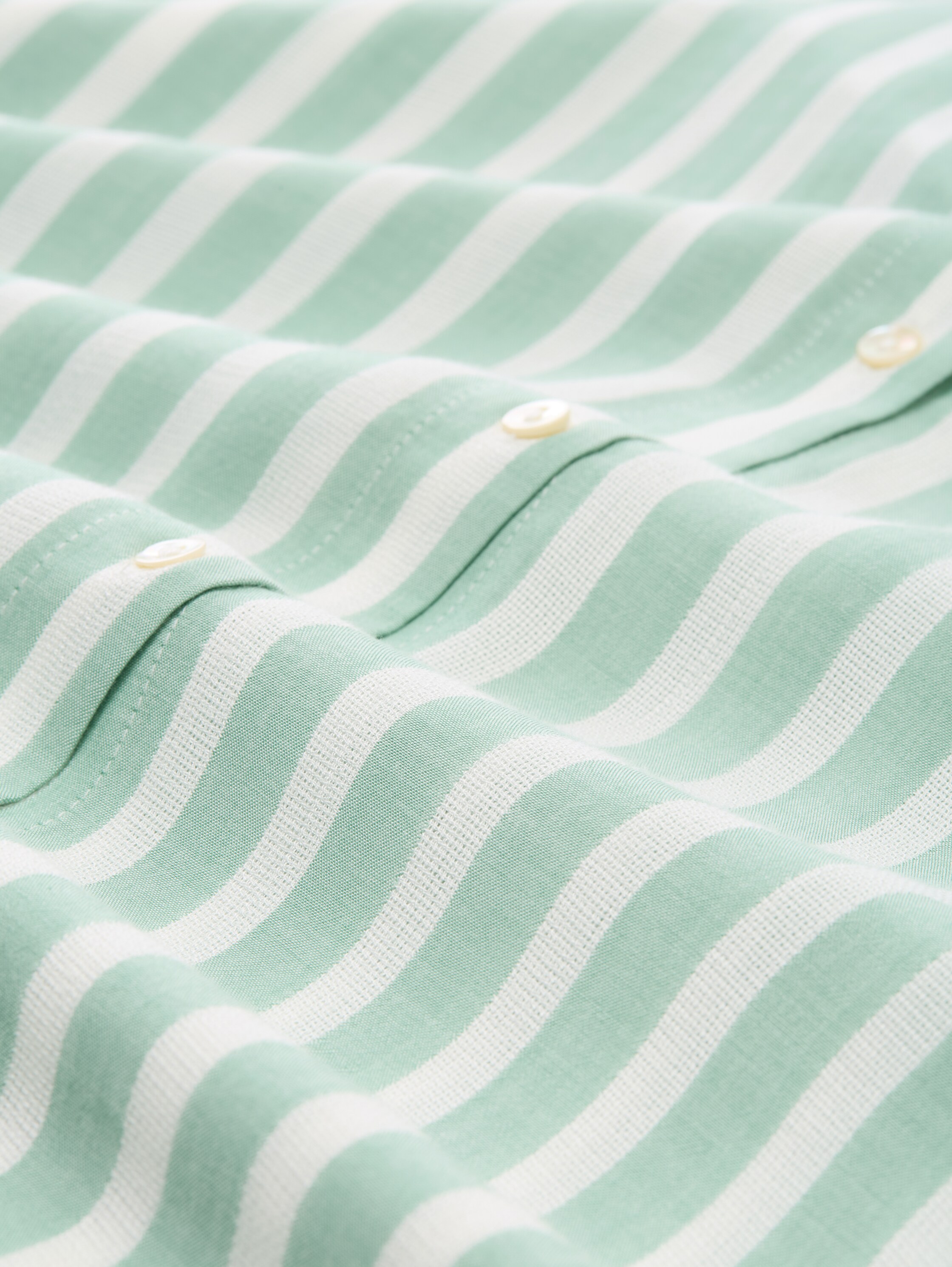 Loose Fit Bluse mit Streifenmuster - faded_green_off_white_stripe - 