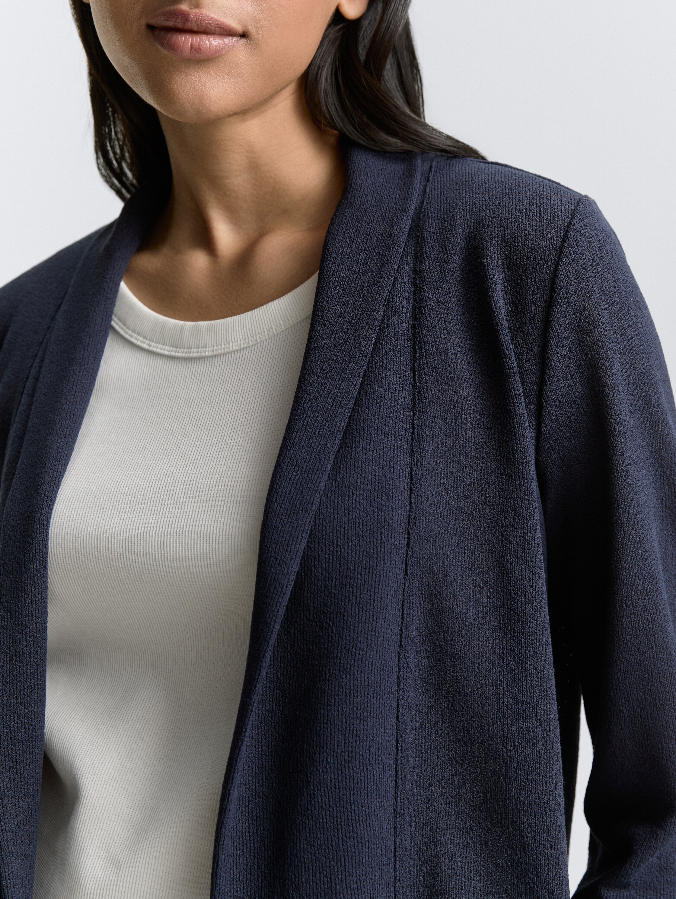 Cardigan mit Schalkragen - sky_captain_blue_1 - 