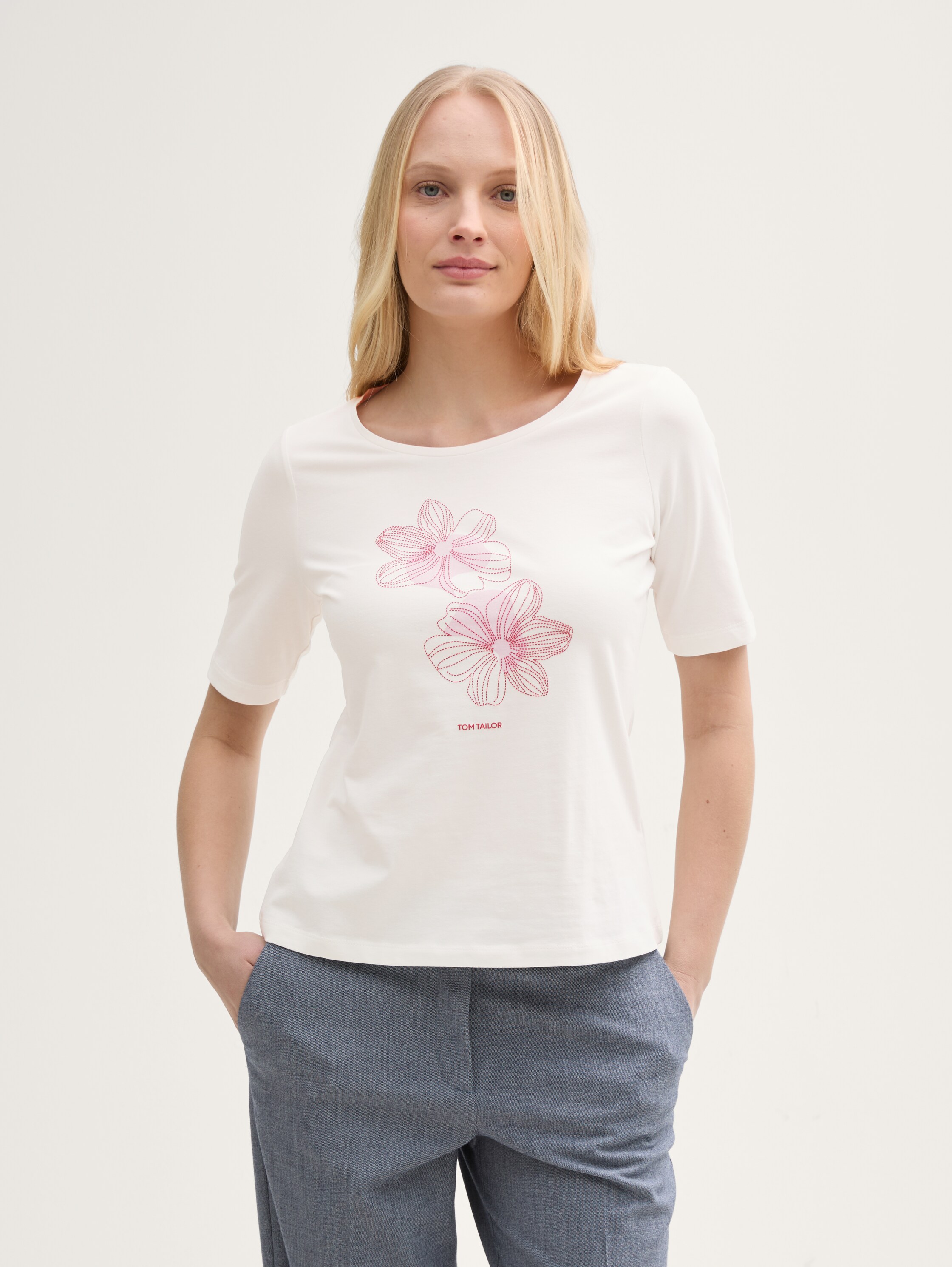 T-Shirt mit Print - whisper_white - 