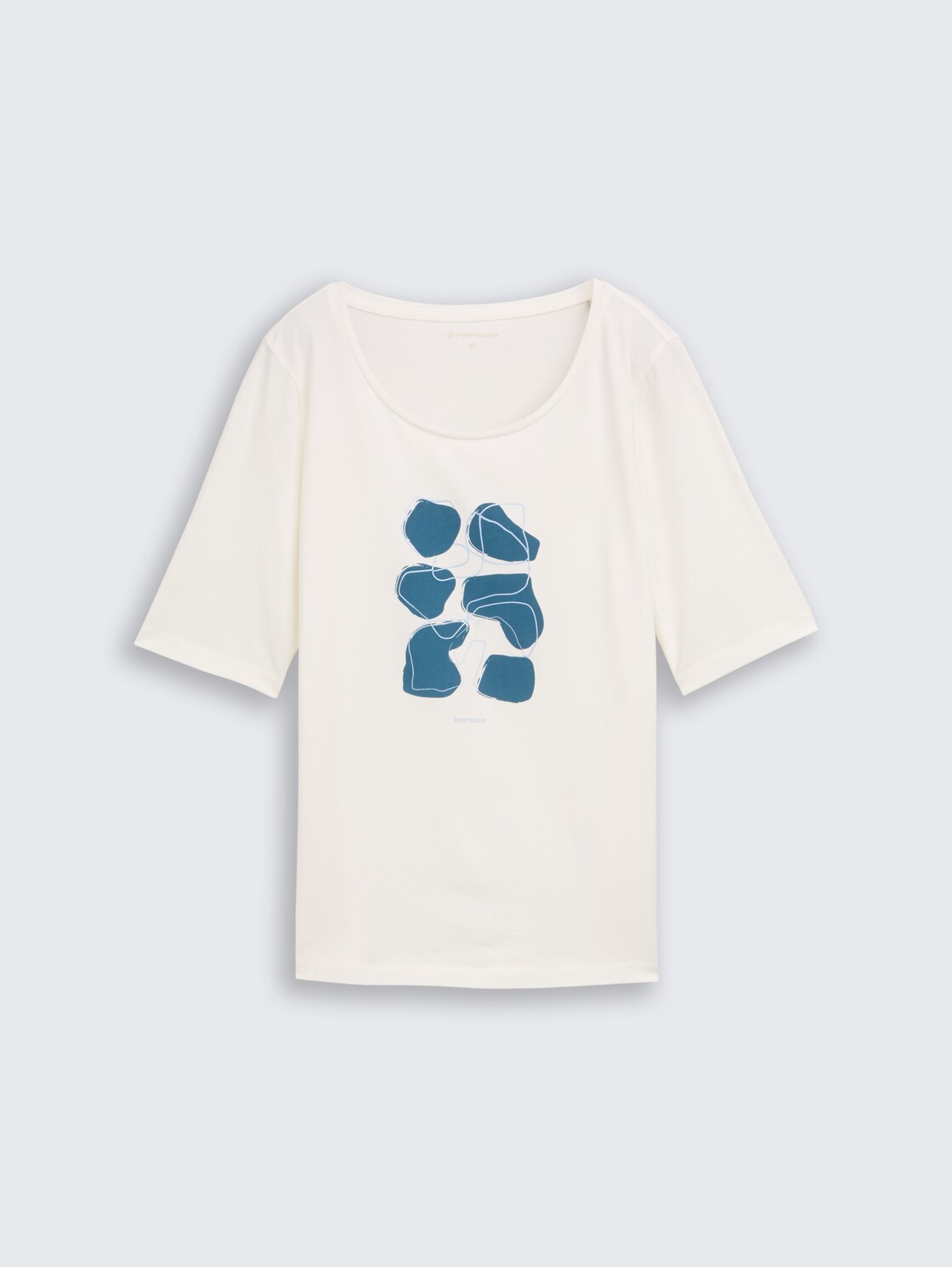 T-Shirt mit Print - Soft Clear White - Vorder-Produkt-Ansicht