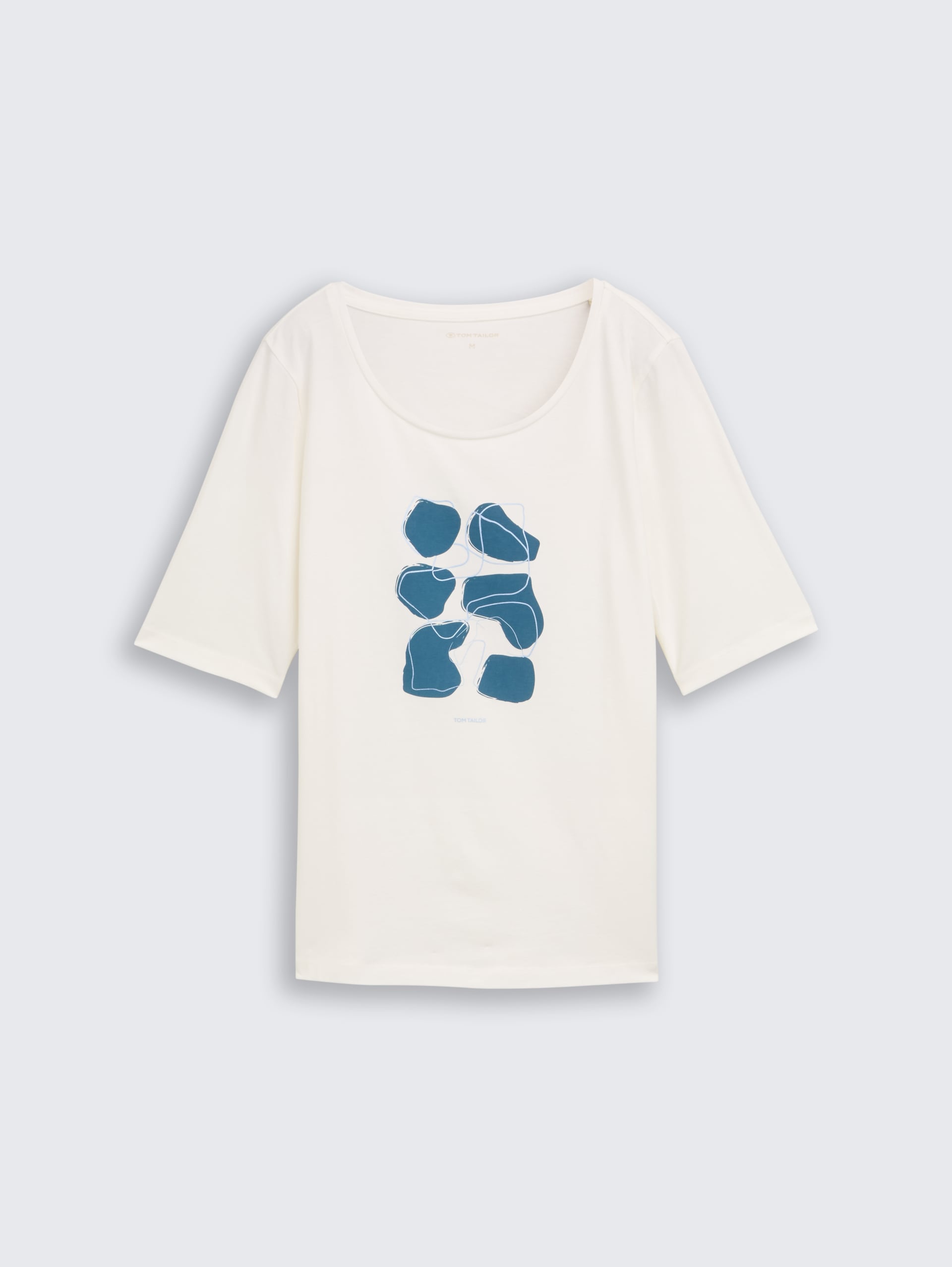 T-Shirt mit Print - Soft Clear White - Vorder-Produkt-Ansicht