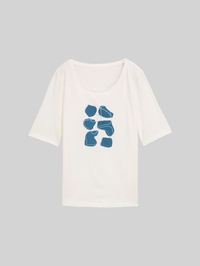 T-shirt with print by Women, Soft Clear White