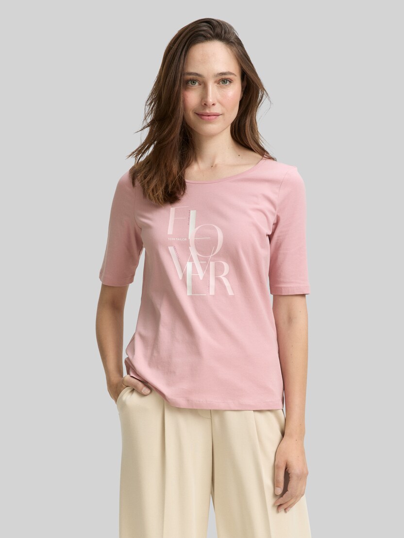 T-Shirt mit Print von Women, Morning Pink