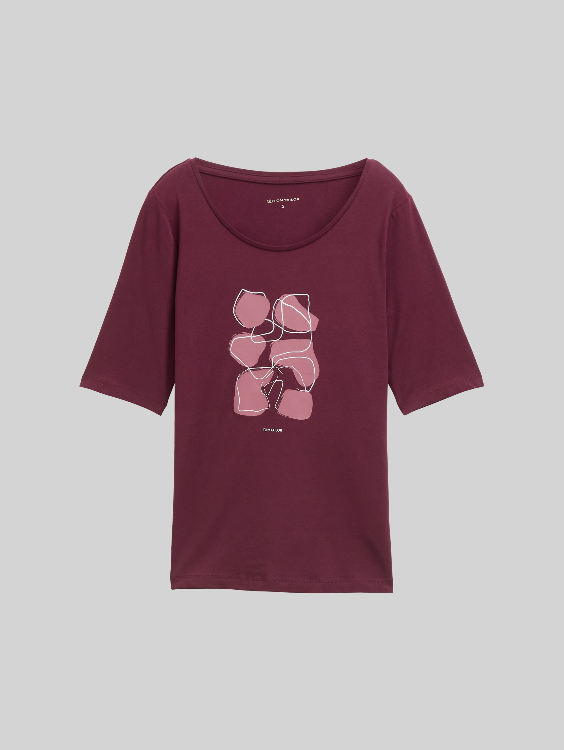 T-Shirt mit Print - bordeaux red - Vorder-Produkt-Ansicht