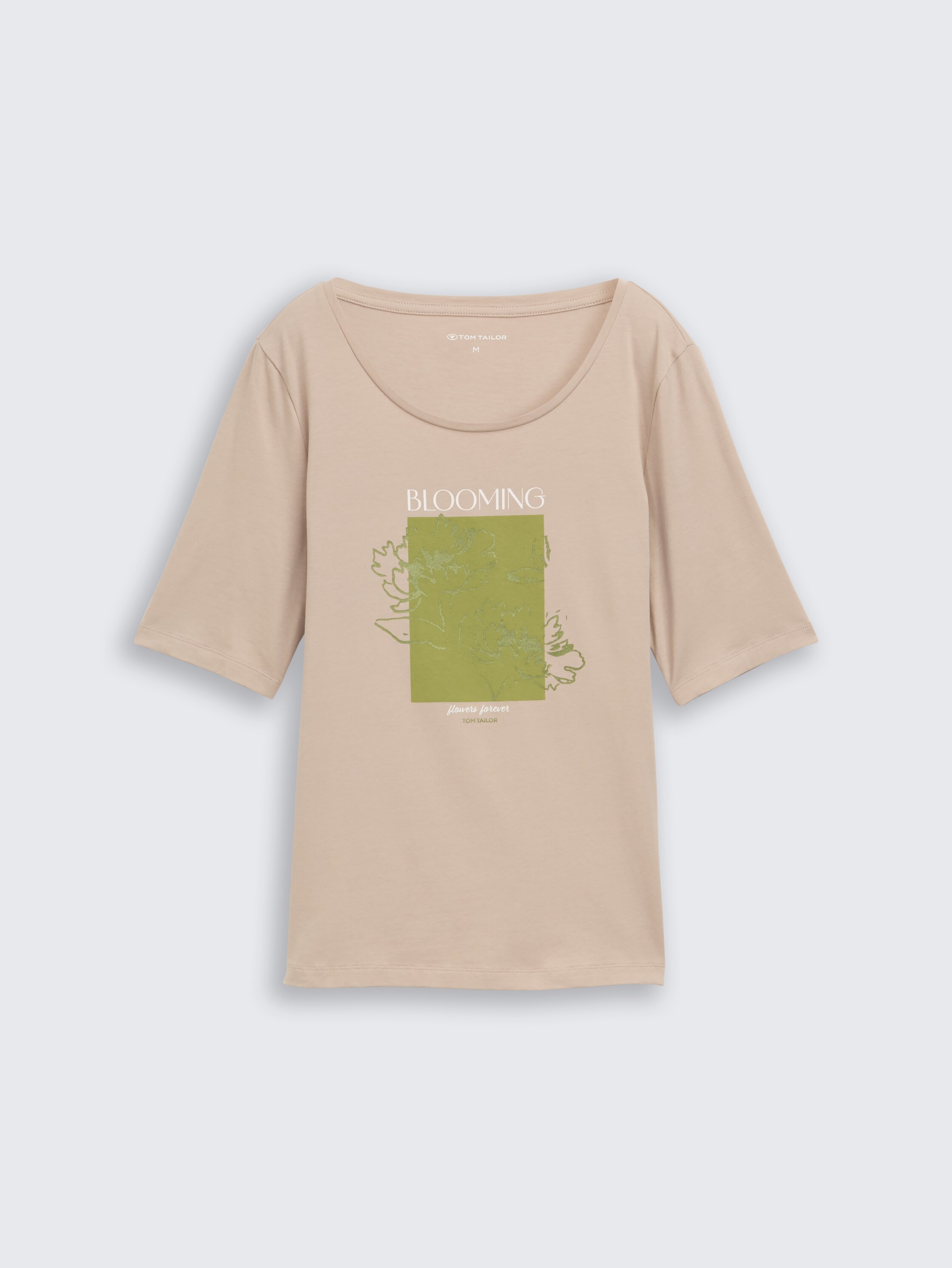 T-shirt met print - soft taupe grey - Product vooraanzicht