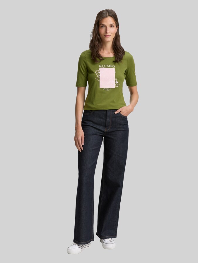 T-Shirt mit Print von Women, deep ivy green