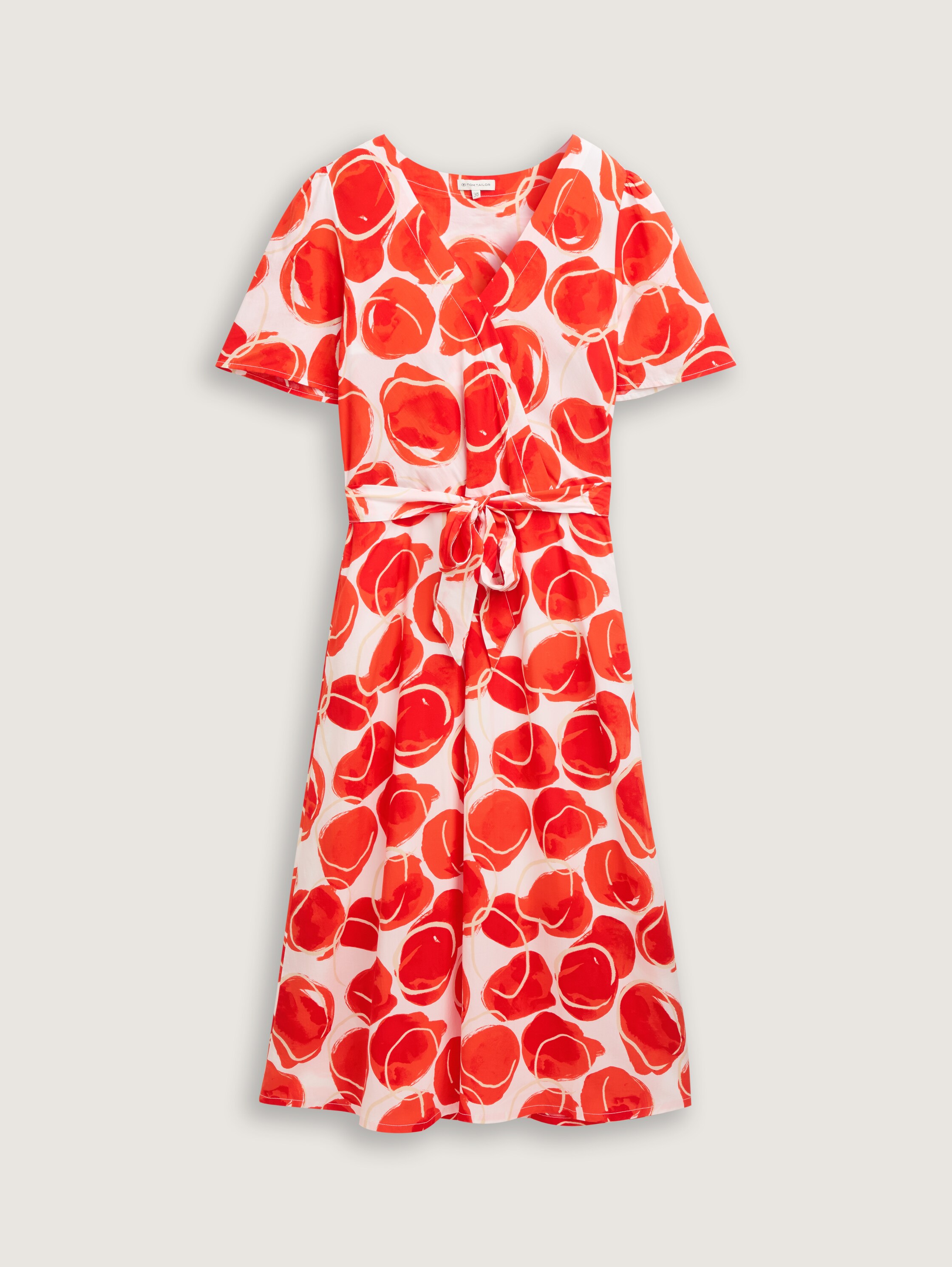 Midi-Wickelkleid mit Muster - abstract_bubble_print - 