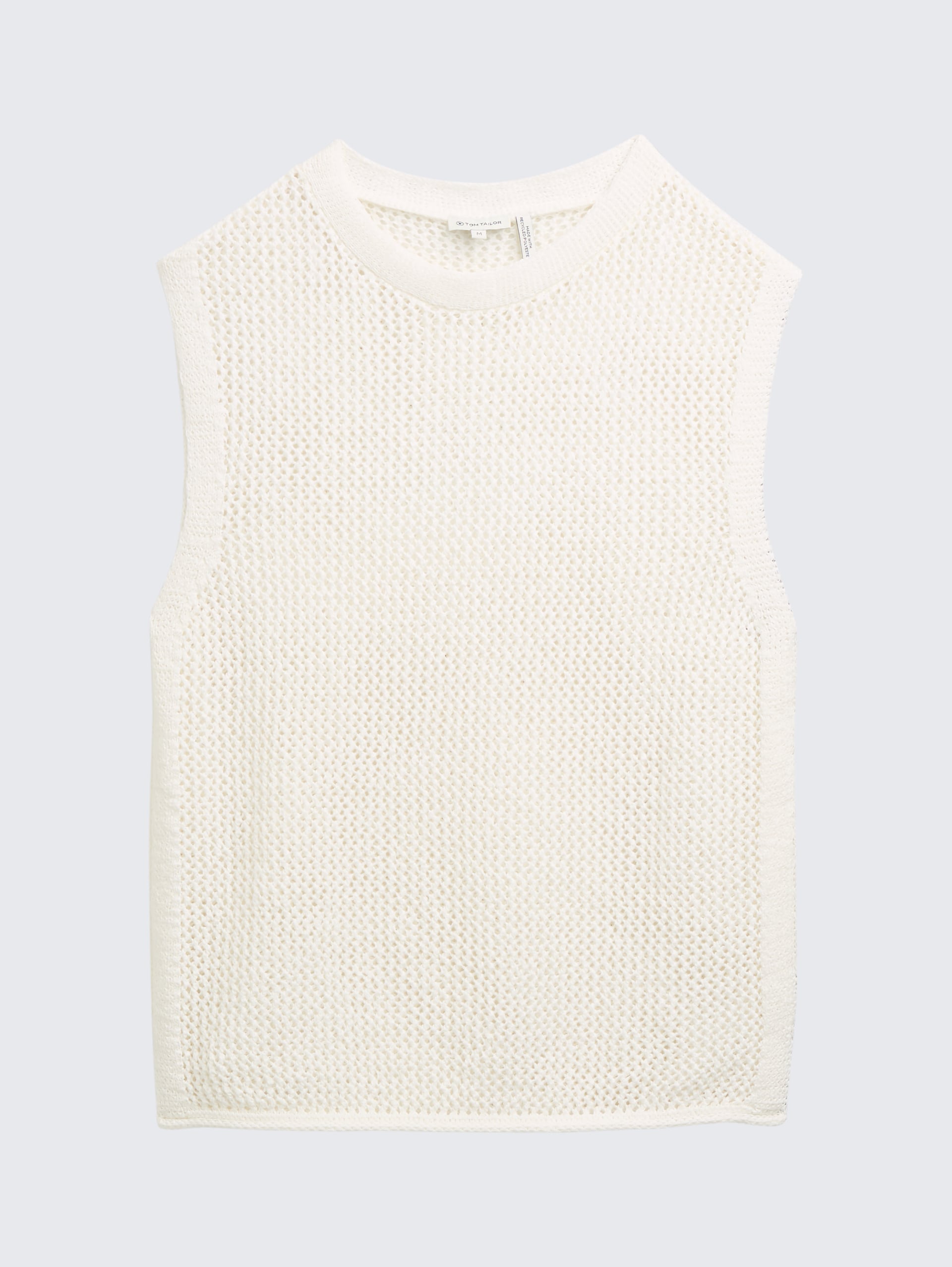 Pullunder mit Lochmuster - Whisper White