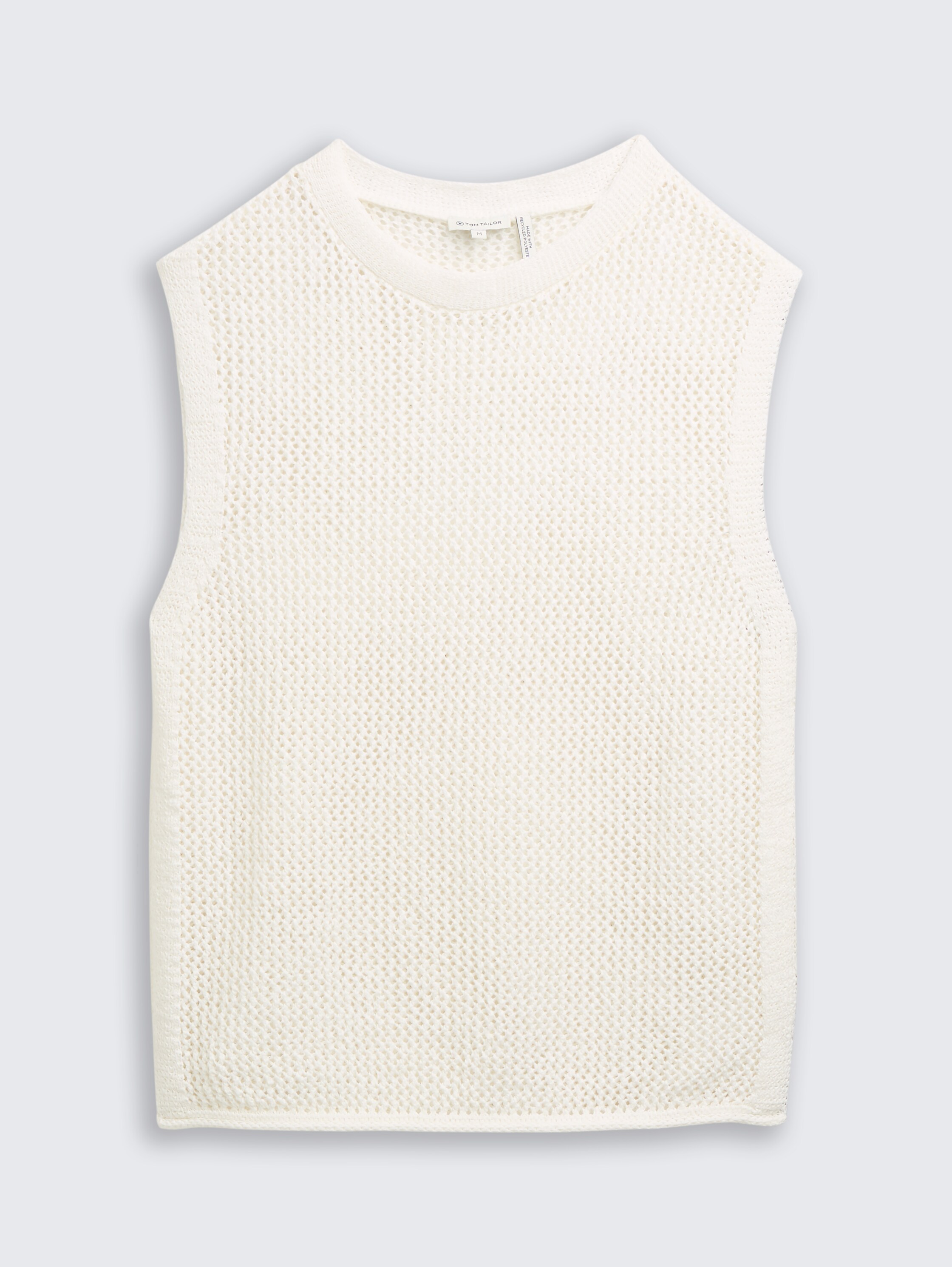 Pullunder mit Lochmuster - whisper_white - 