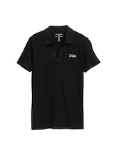 Ausgewählt, Basic Poloshirt mit Logo-Stickerei von Tom Tailor, schwarz