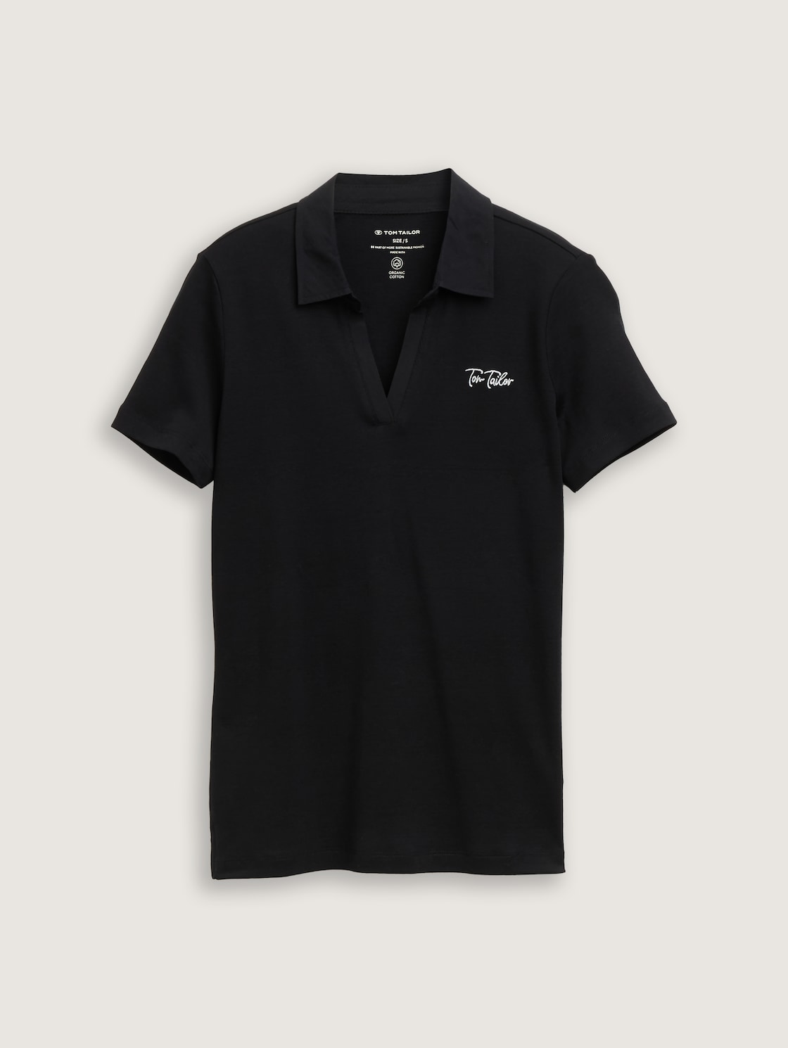 Basic Poloshirt mit Logo-Stickerei - deep black