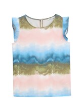 Ausgewählt, Loose Fit Top mit Volantärmeln von Tom Tailor, blau