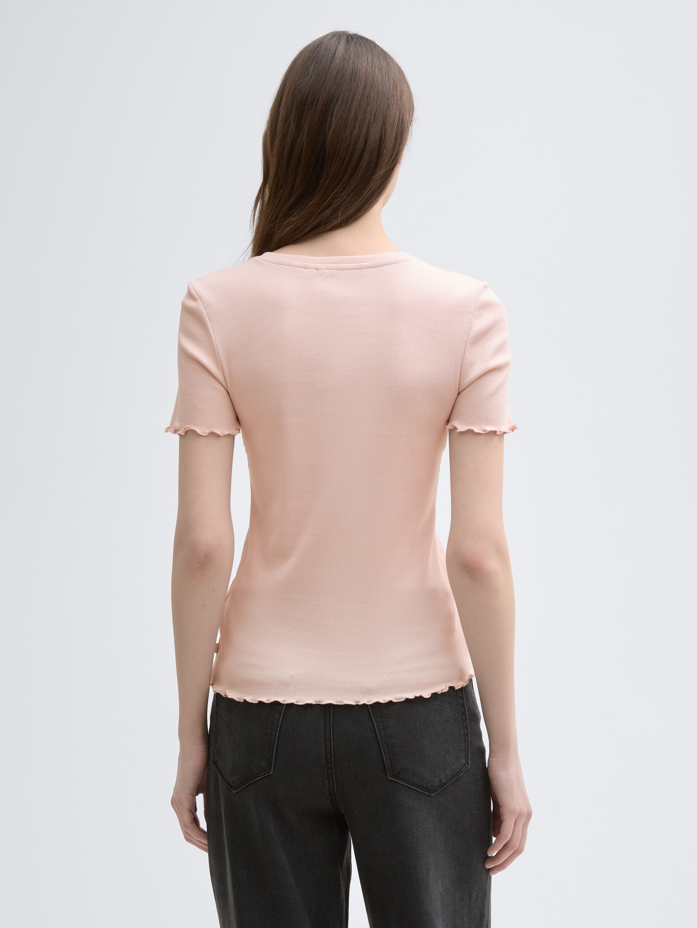 T-Shirt mit Rippstruktur - 2