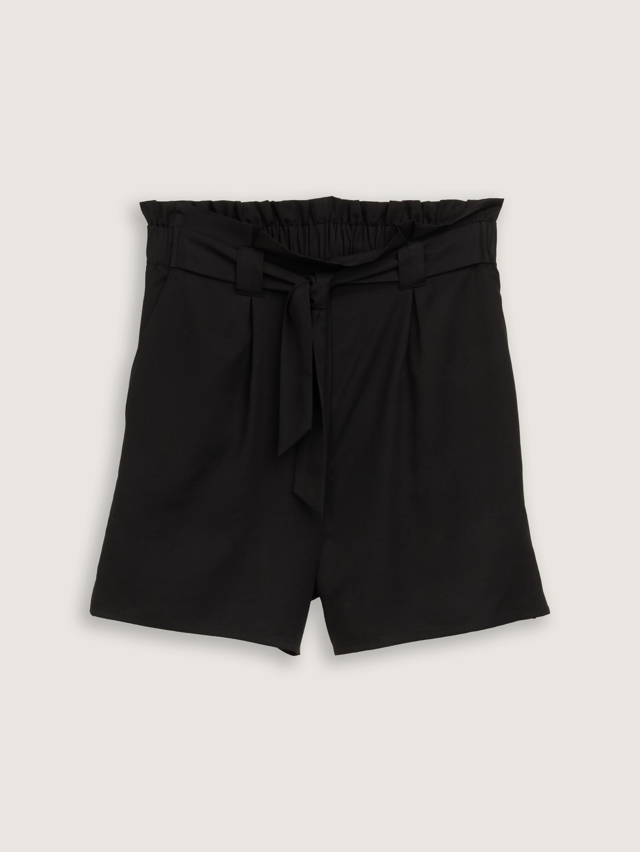 Paperbag Relaxed Shorts - deep_black_1 - 