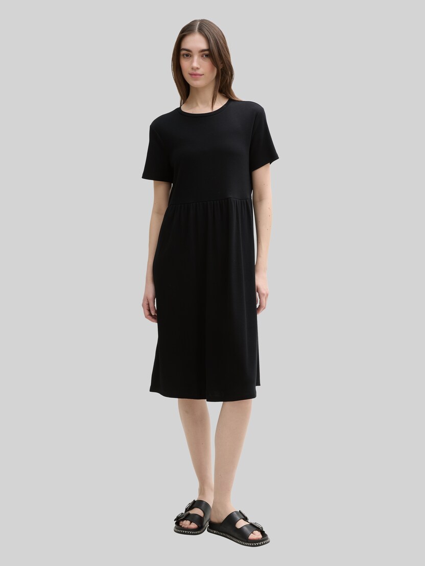 Jersey midi-jurk door Denim Female, deep black