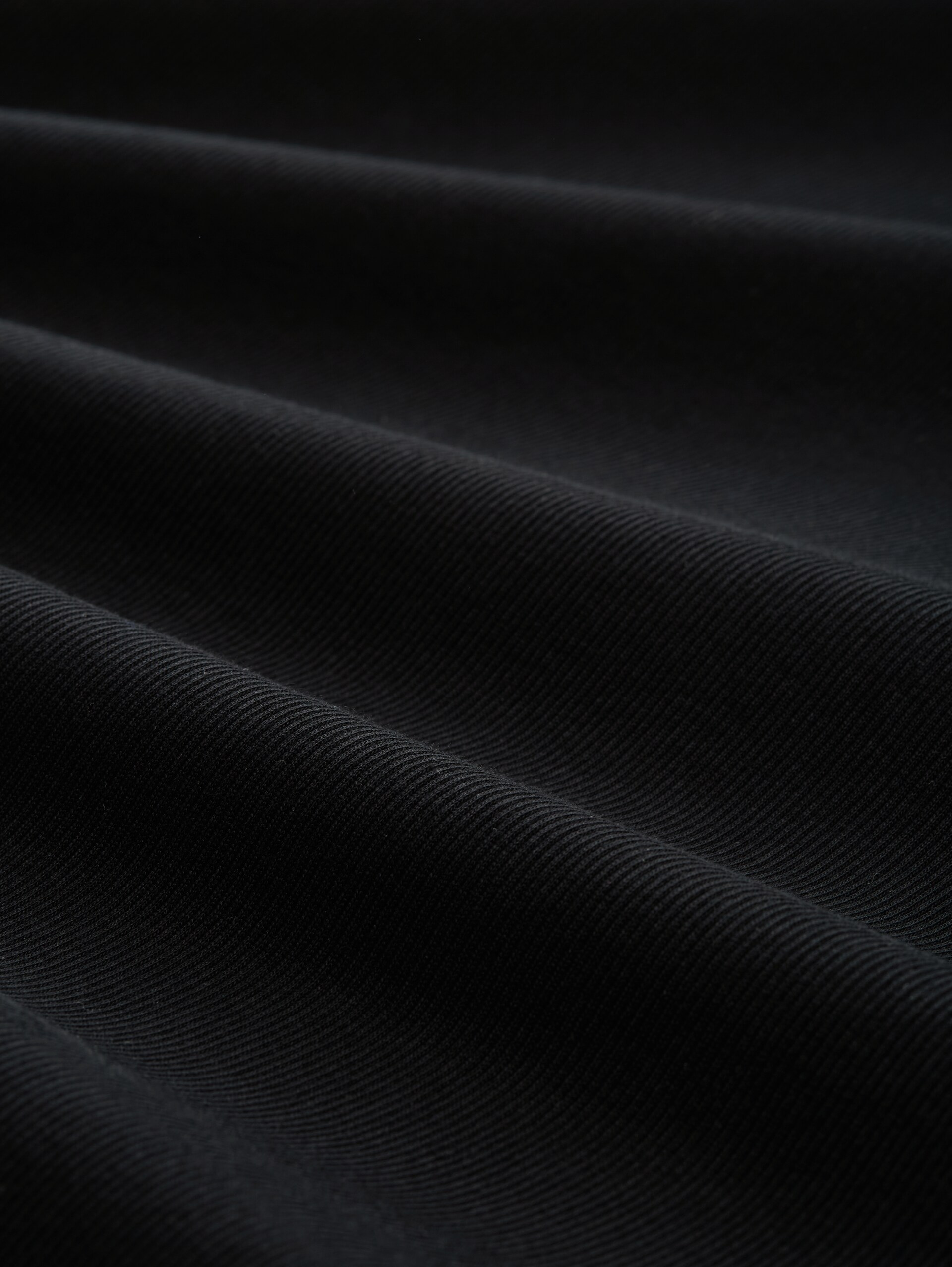 Jersey Midi-Kleid - deep black - Material-Ansicht
