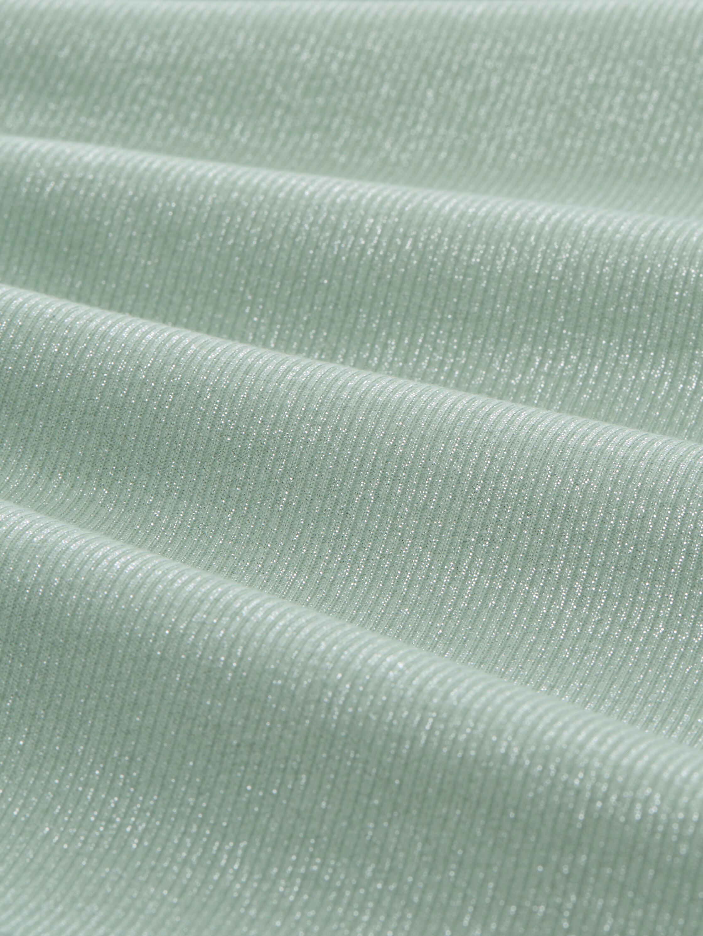 Coated Ripp Top mit Glitzer-Effekt - fresh_mint_green - 