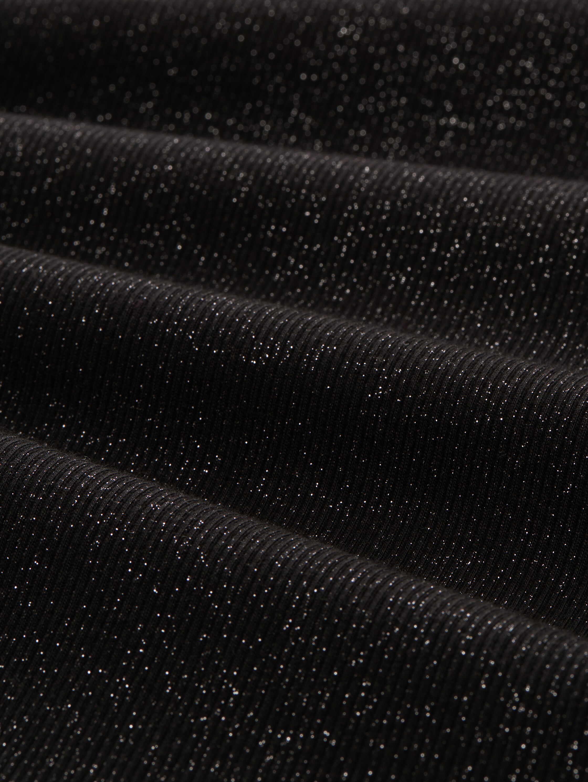 Coated Ripp Top mit Glitzer-Effekt - deep_black_1 - 
