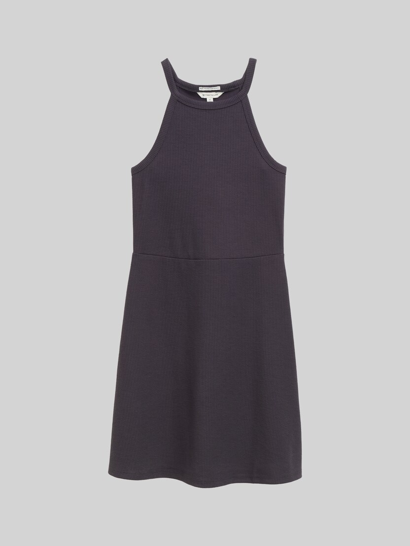 Mini dress with ribbed texture by Teen Girls, coal grey