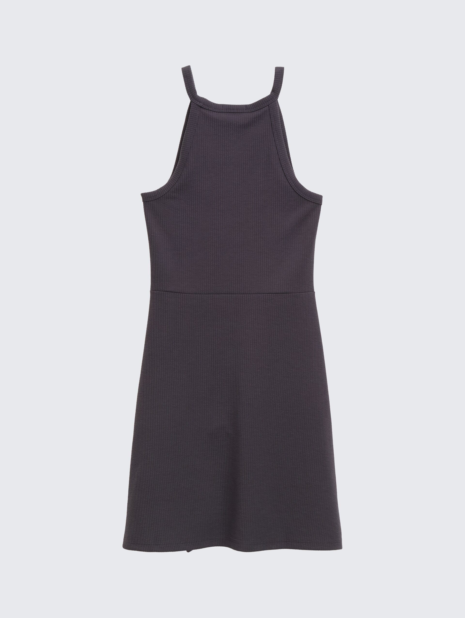 Mini-Kleid mit Rippstruktur - coal grey