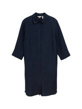 Geselecteerd, Plus Size - Blousejurk met linnen door Tom Tailor, blauw