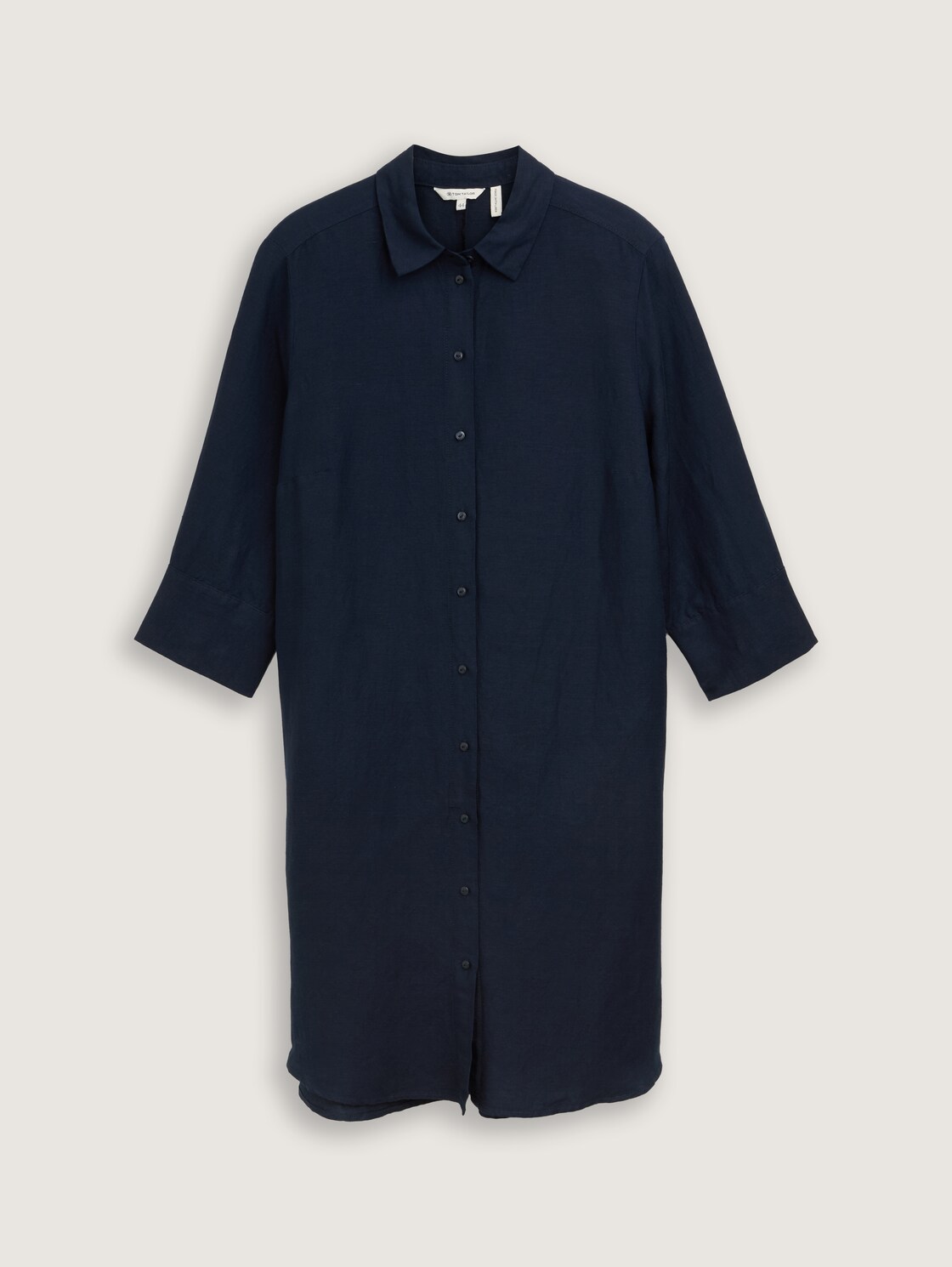 Plus Size - Blusenkleid mit Leinenanteil - sky captain blue - Vorder-Produkt-Ansicht