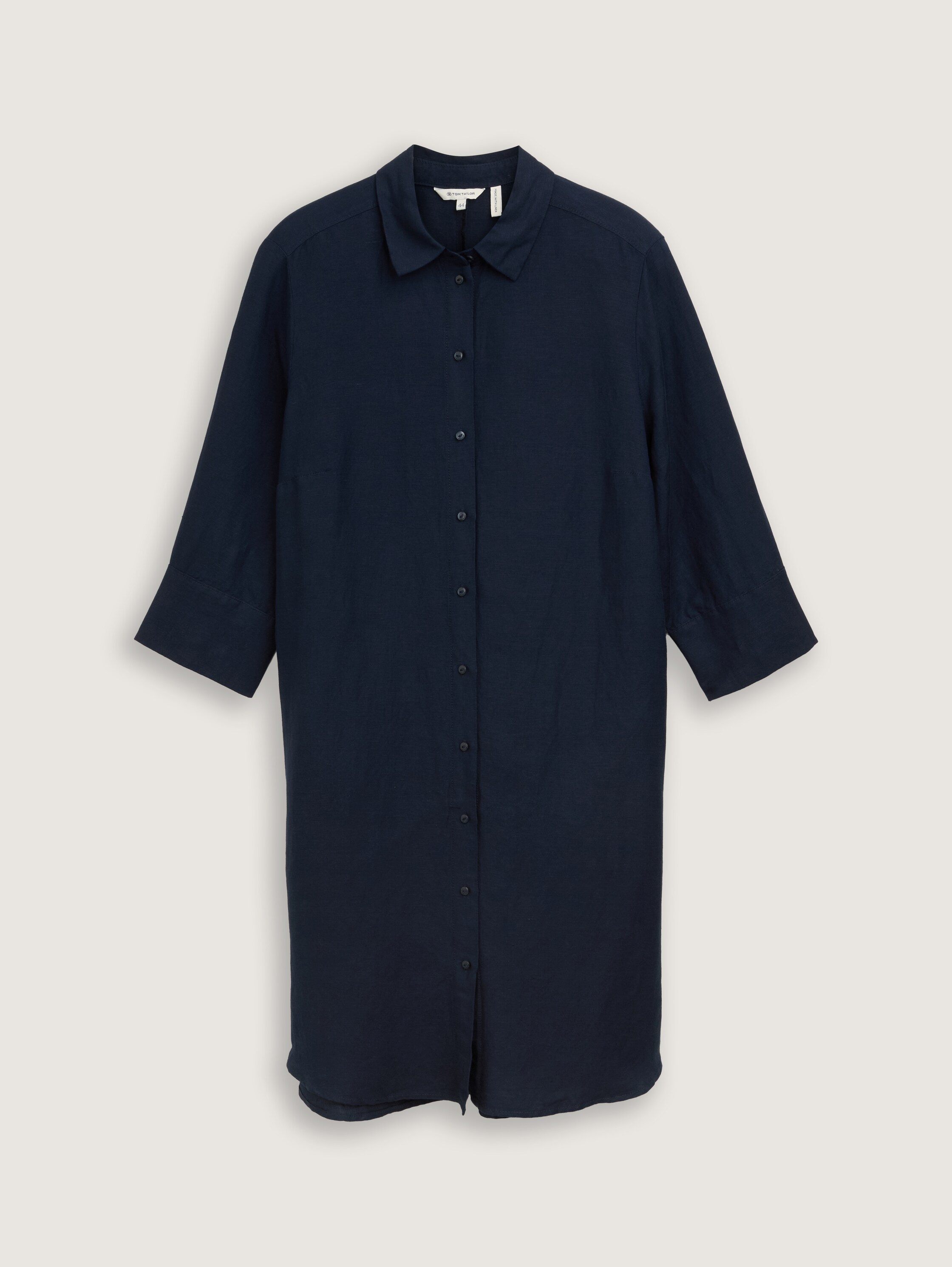 Plus Size - Blusenkleid mit Leinenanteil - sky_captain_blue_1 - 