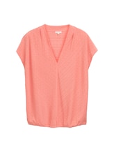 Ausgewählt, Plus Size - Loose Fit Ajour T-Shirt von Tom Tailor, rosa