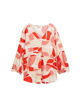Ausgewählt, Plus Size - Bluse mit Muster von Tom Tailor, rot