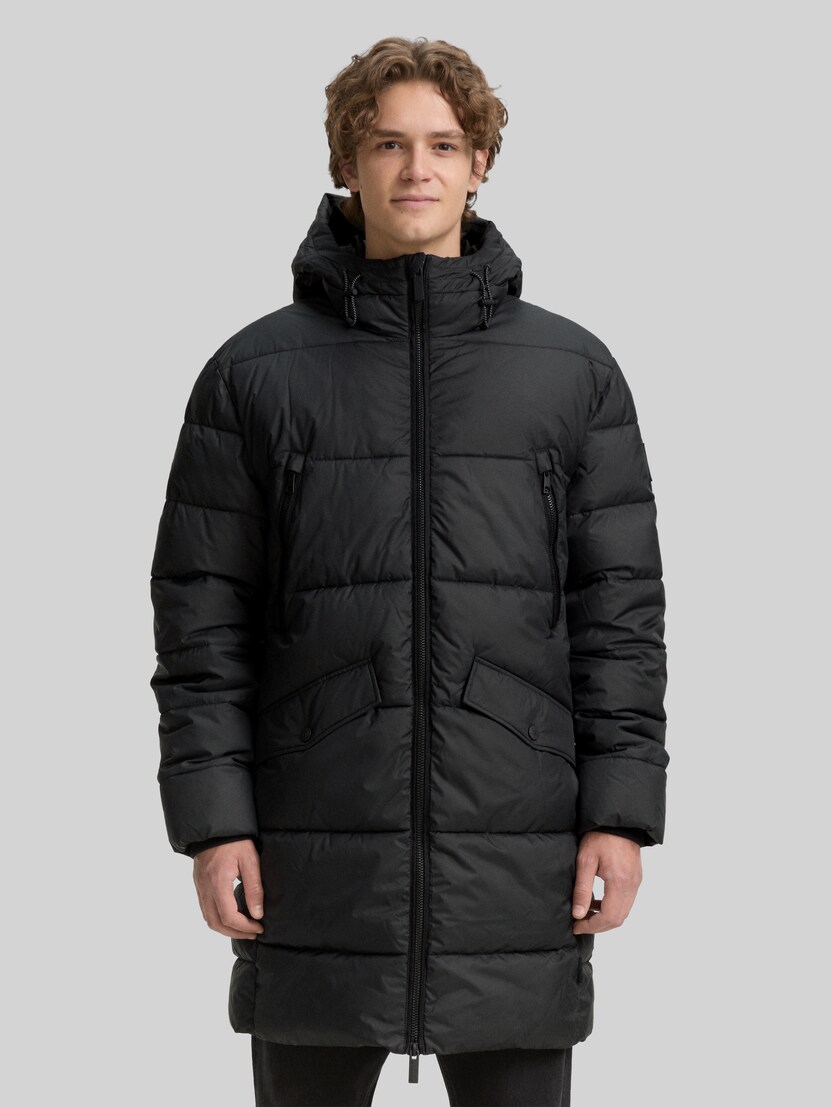 Puffer Parka mit Kapuze von Men, Black