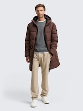 Parka matelassée avec capuche - bag brown - vue latérale du modèle