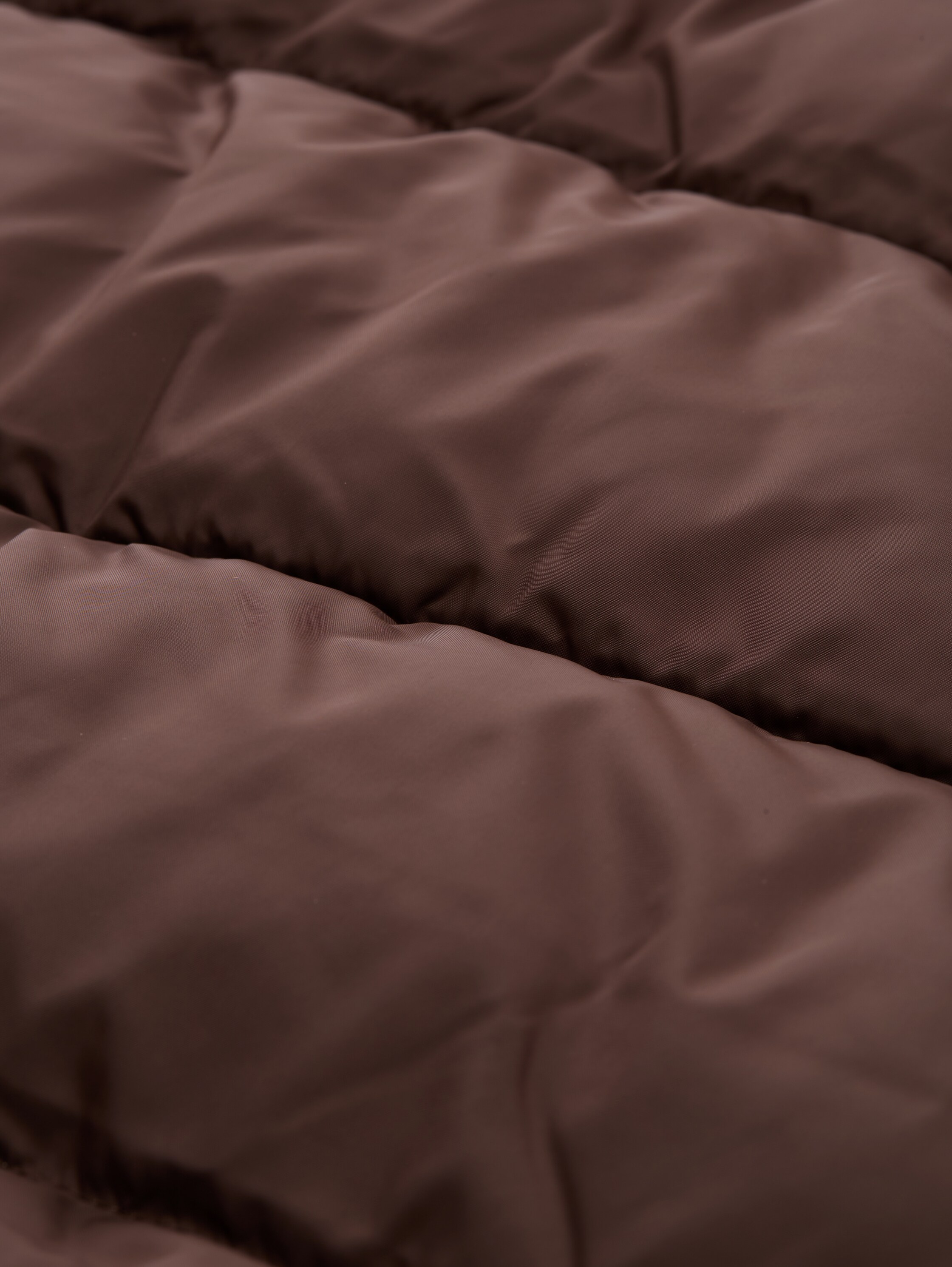 Puffer parka with hood - bag_brown - 