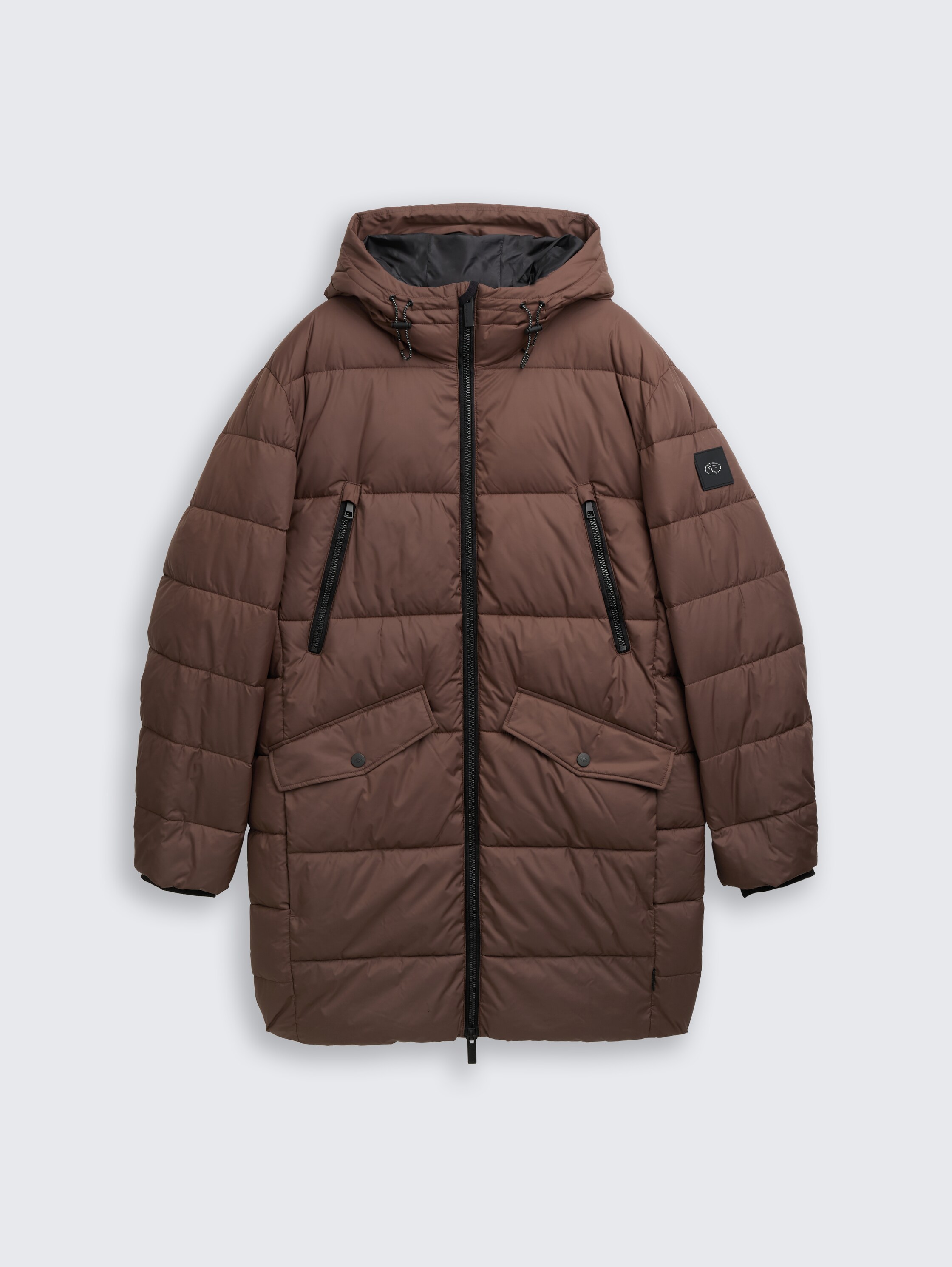 Puffer Parka mit Kapuze - braun - Vorder-Produkt-Ansicht