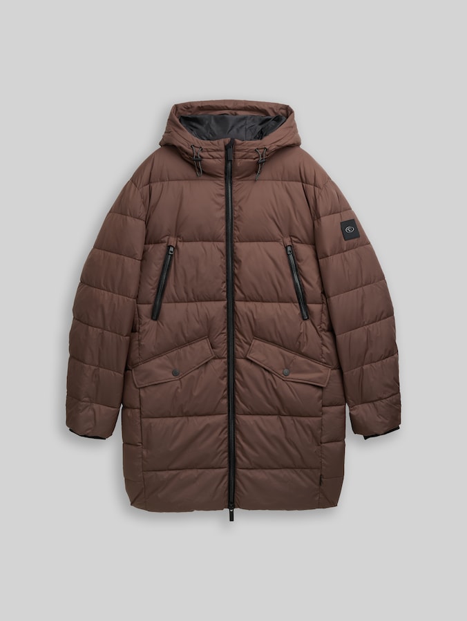 Puffer Parka mit Kapuze von Men, bag brown
