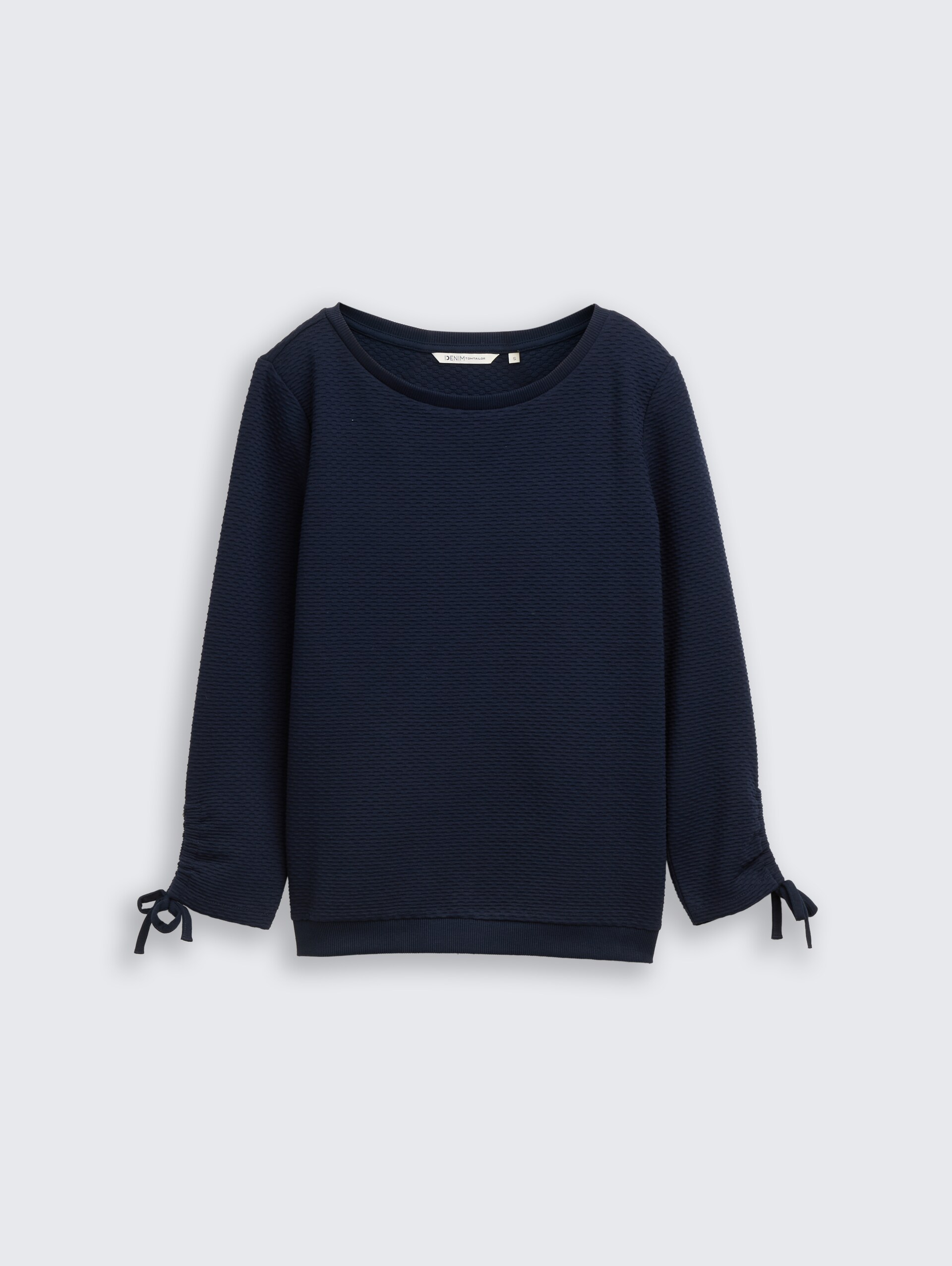 Slim Fit Sweatshirt mit Raffärmeln - sky captain blue - Vorder-Produkt-Ansicht