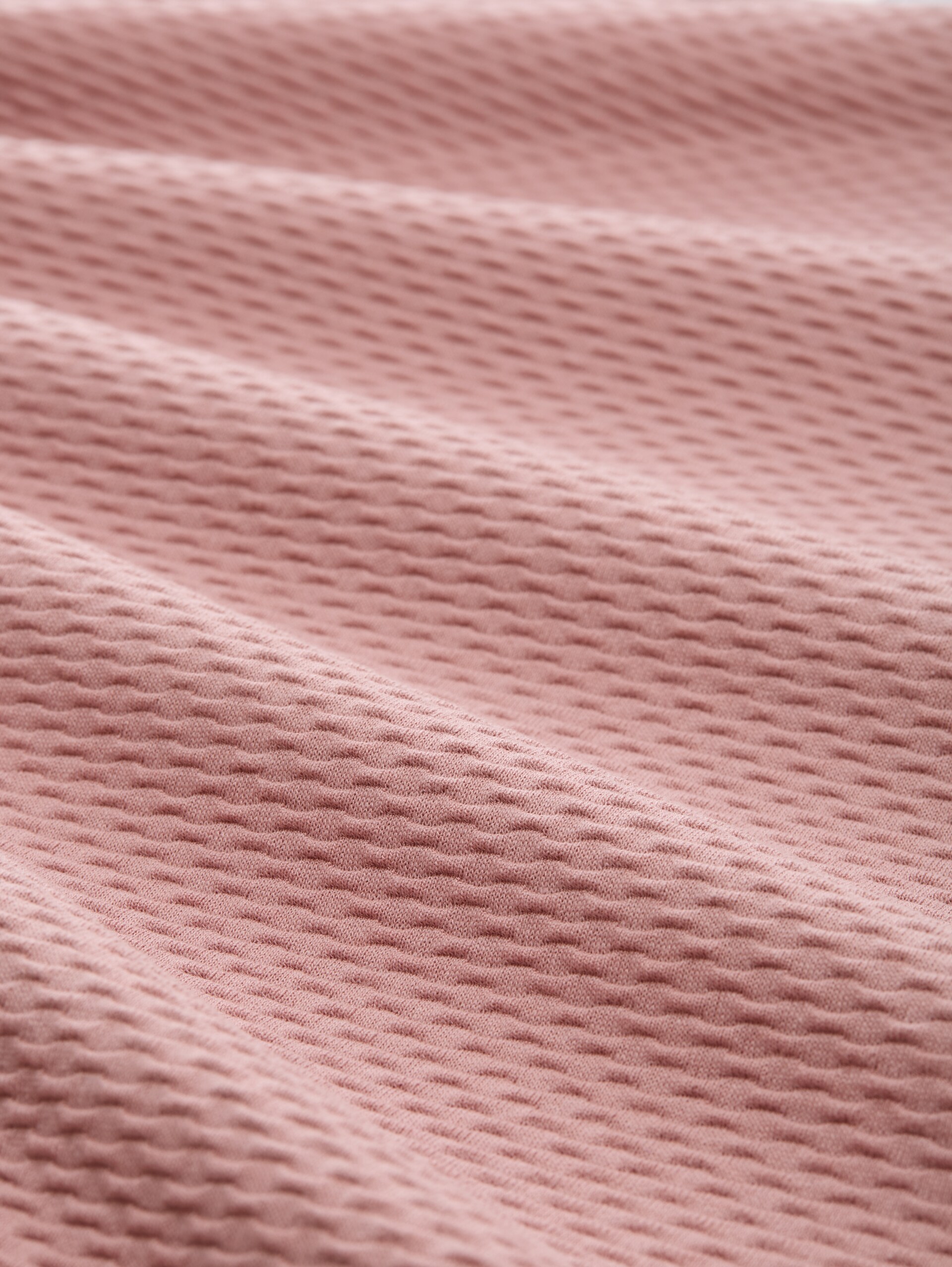 Slim Fit Sweatshirt mit Raffärmeln - Antique Rose - Material-Ansicht