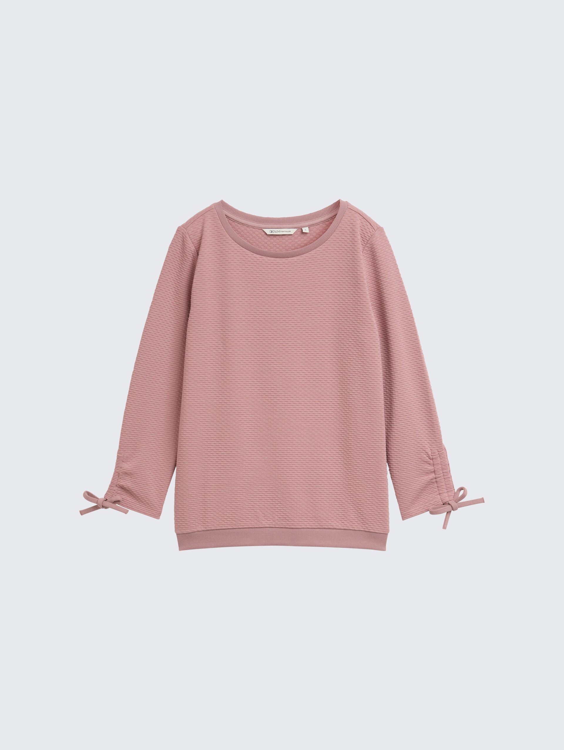 Slim Fit Sweatshirt mit Raffärmeln - Antique Rose - Vorder-Produkt-Ansicht