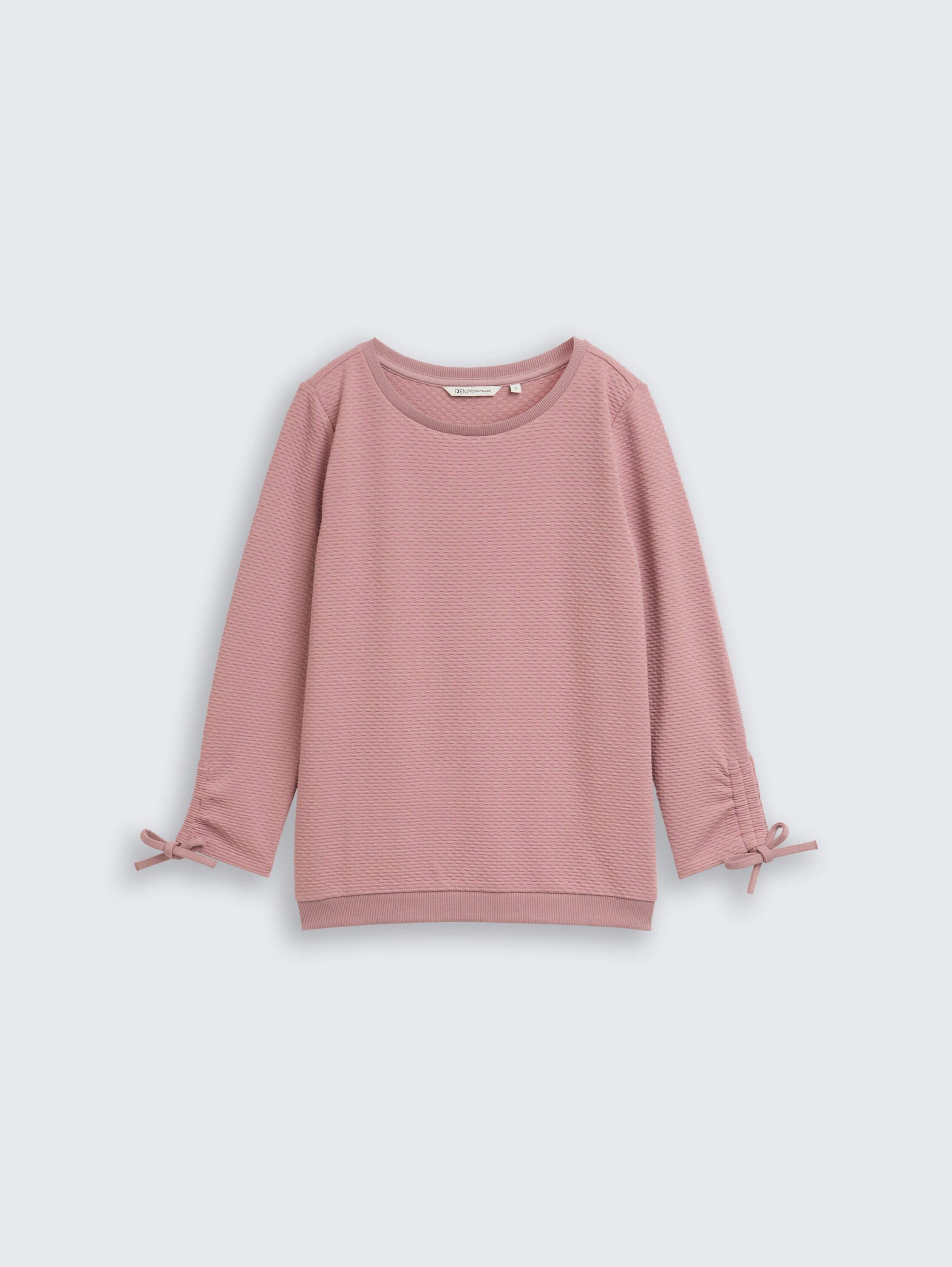 Sweatshirt met gerimpelde mouwen - antique_rose - 