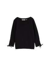 Nicht ausgewählt, Slim Fit Sweatshirt mit Raffärmeln von , schwarz