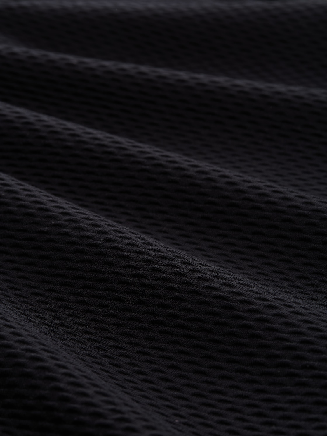 Slim-fit sweatshirt with gathered sleeves - deep black - Material view