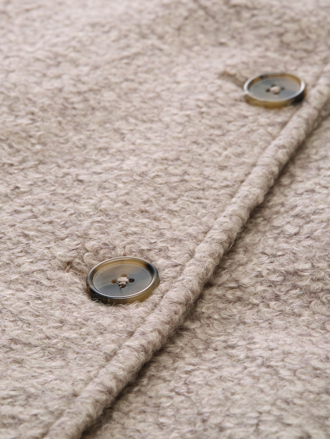 Plus Size - Bouclé Mantel mit Reverskragen - boucle beige melange - Produkt-Detail-Ansicht