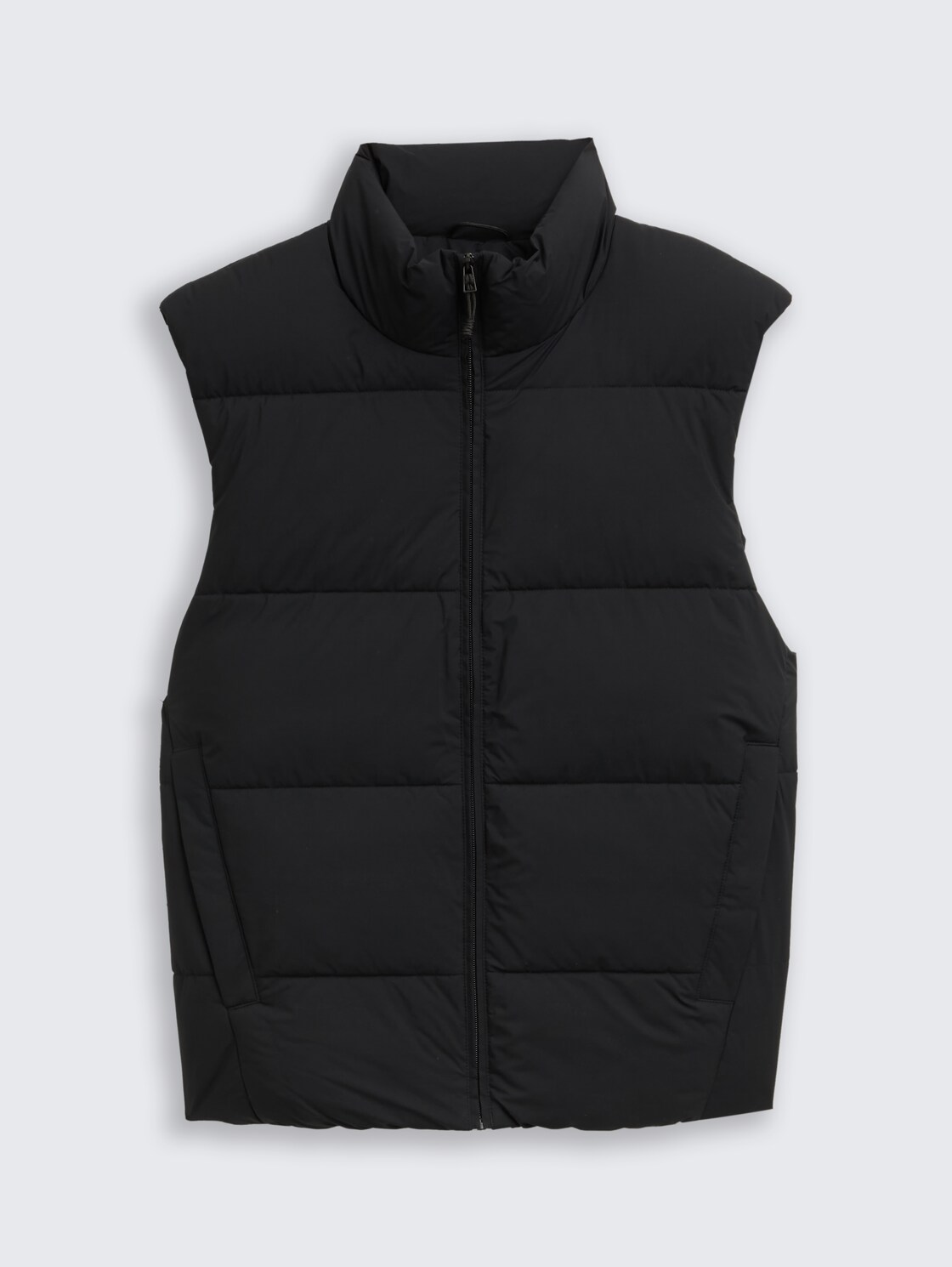 Puffer-Weste mit Stehkragen - Black - Vorder-Produkt-Ansicht