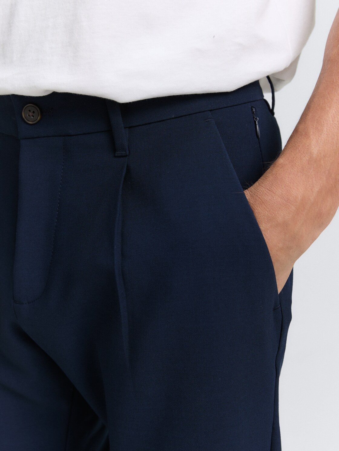 Regular Fit Anzughose - sky captain blue - Detail-Model-Ansicht