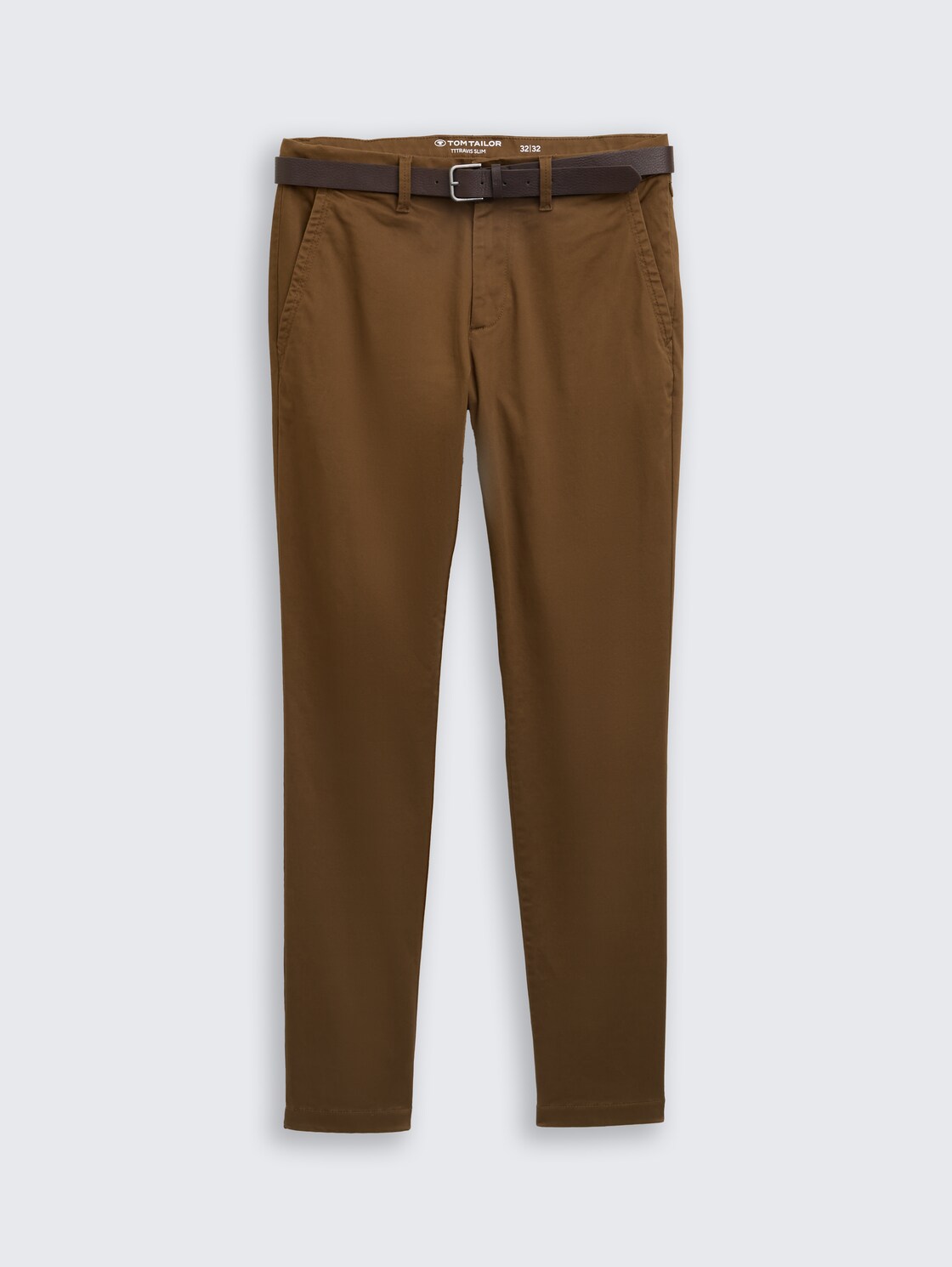 TTTRAVIS Slim Chino mit Gürtel - dark palm - Vorder-Produkt-Ansicht