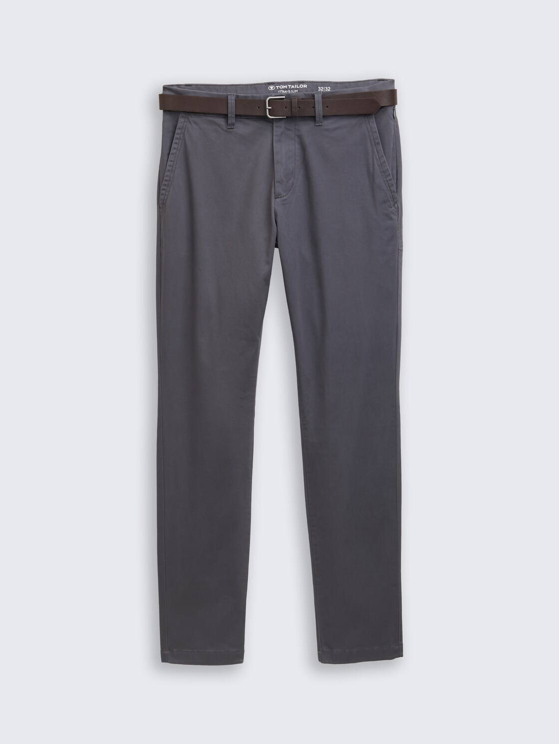TTTRAVIS Slim Chino mit Gürtel - classic dark grey - Vorder-Produkt-Ansicht