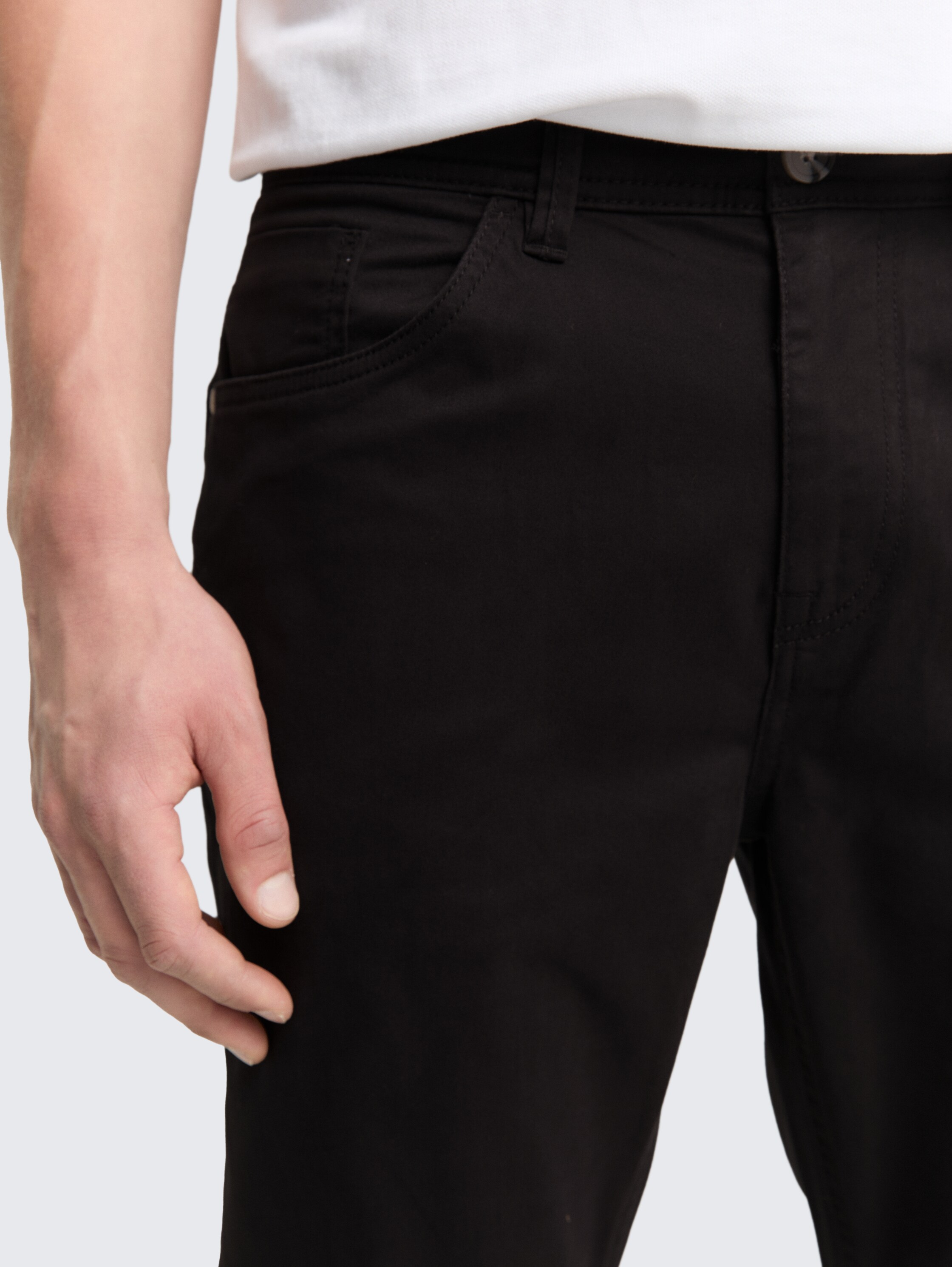 TTJOSH Regular Slim Trousers - black - 