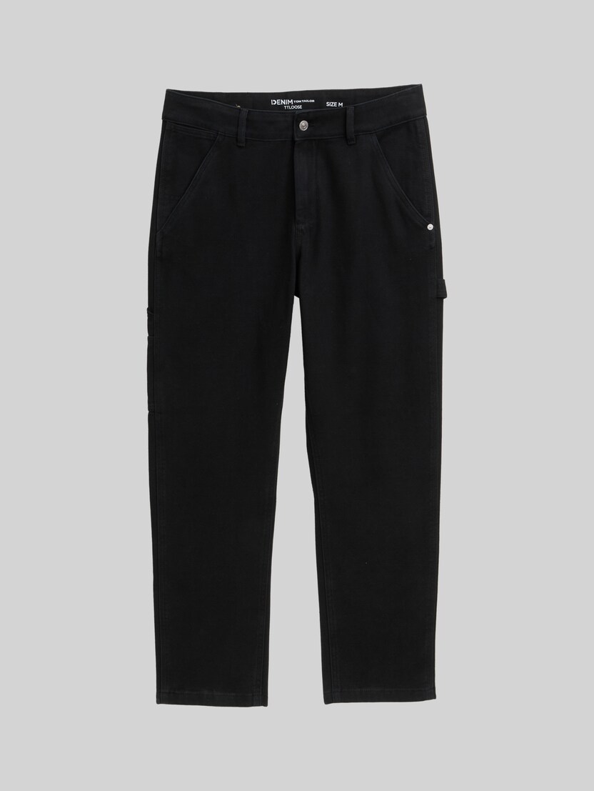 TTLoose jeans in een utility look door Denim Male, Black
