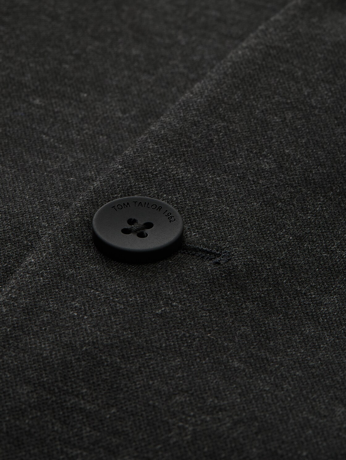 Regular Fit Piqué Sakko - black dark melange